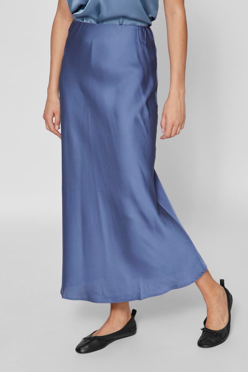 Cortefiel Falda Midi Satinada