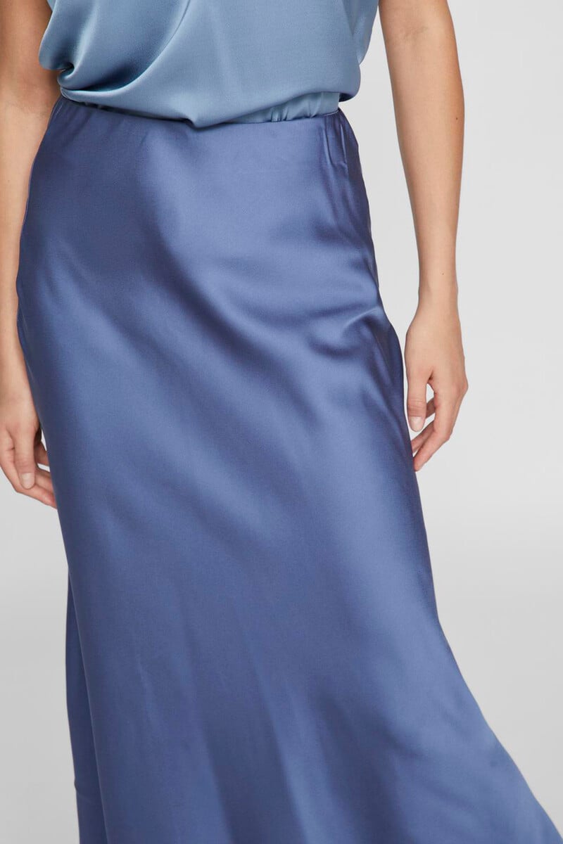 Cortefiel Falda Midi Satinada