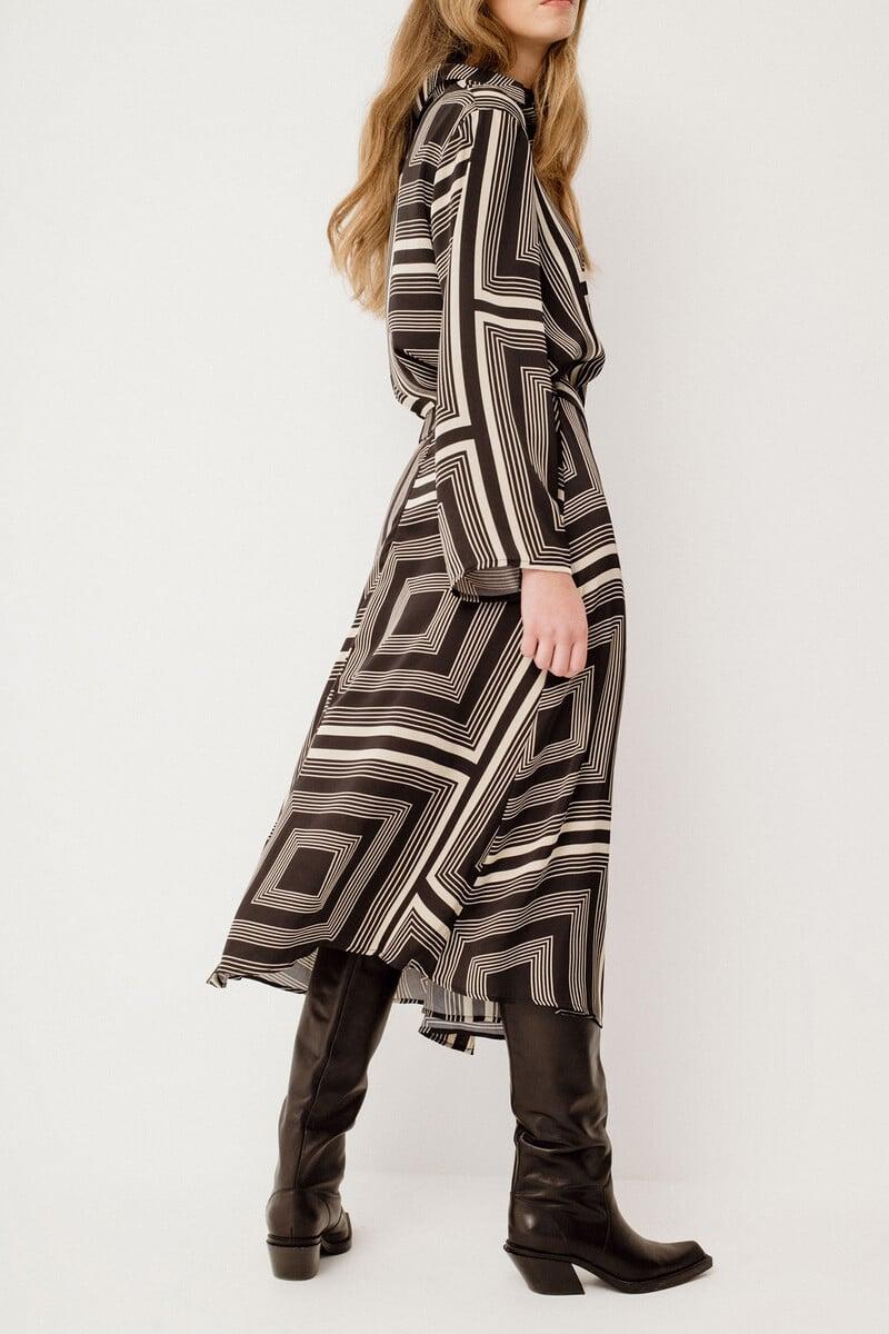 Cortefiel Falda Midi Satinada