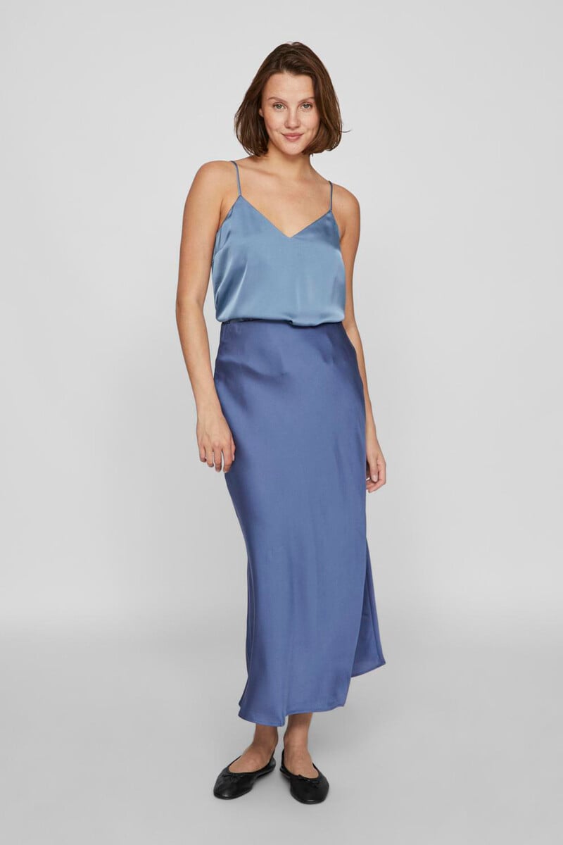 Cortefiel Falda midi satinada