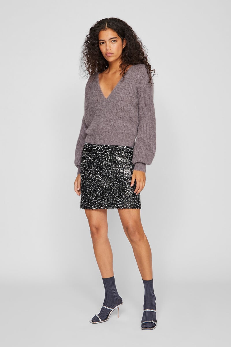 Cortefiel Falda mini lentejuelas