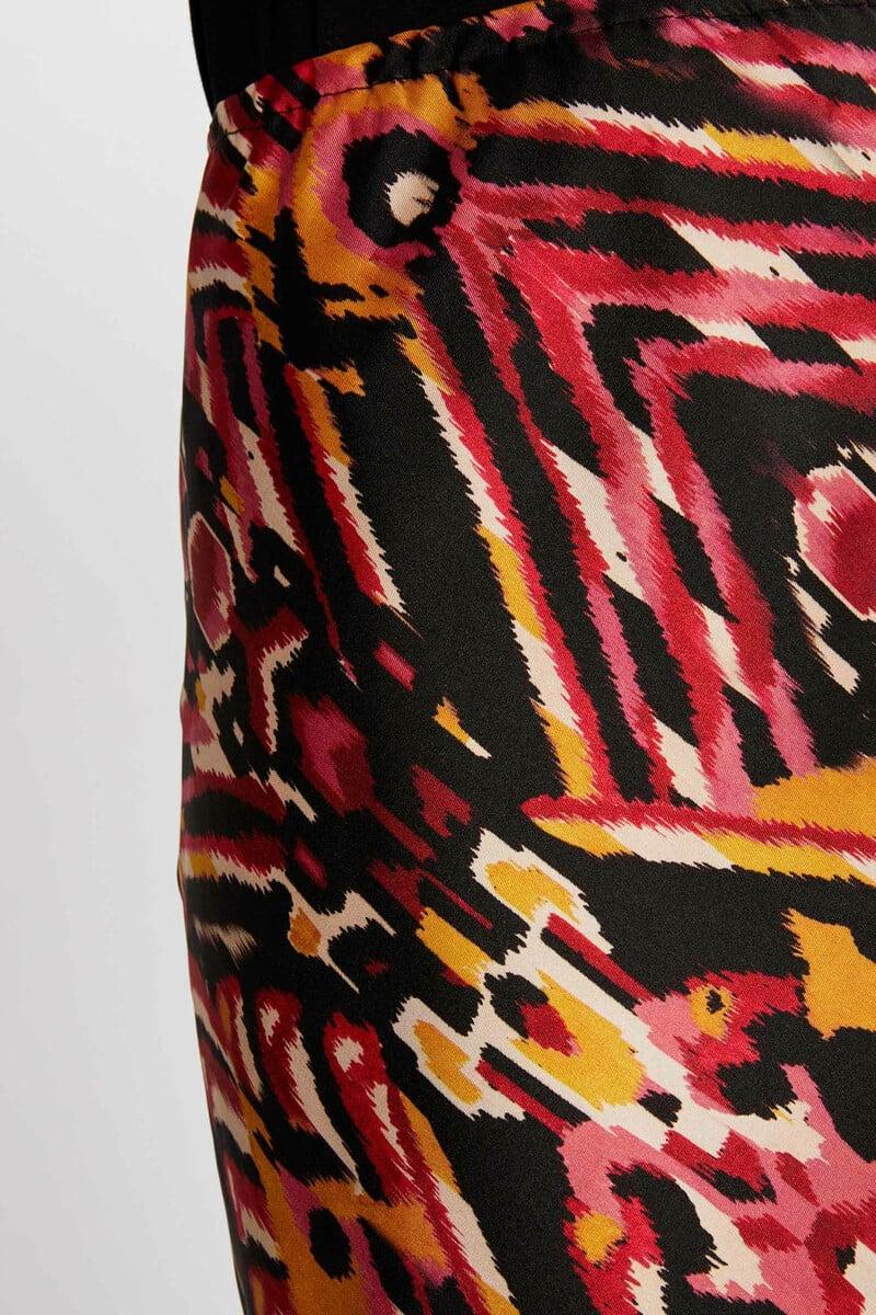 Cortefiel Falda Recta Estampada