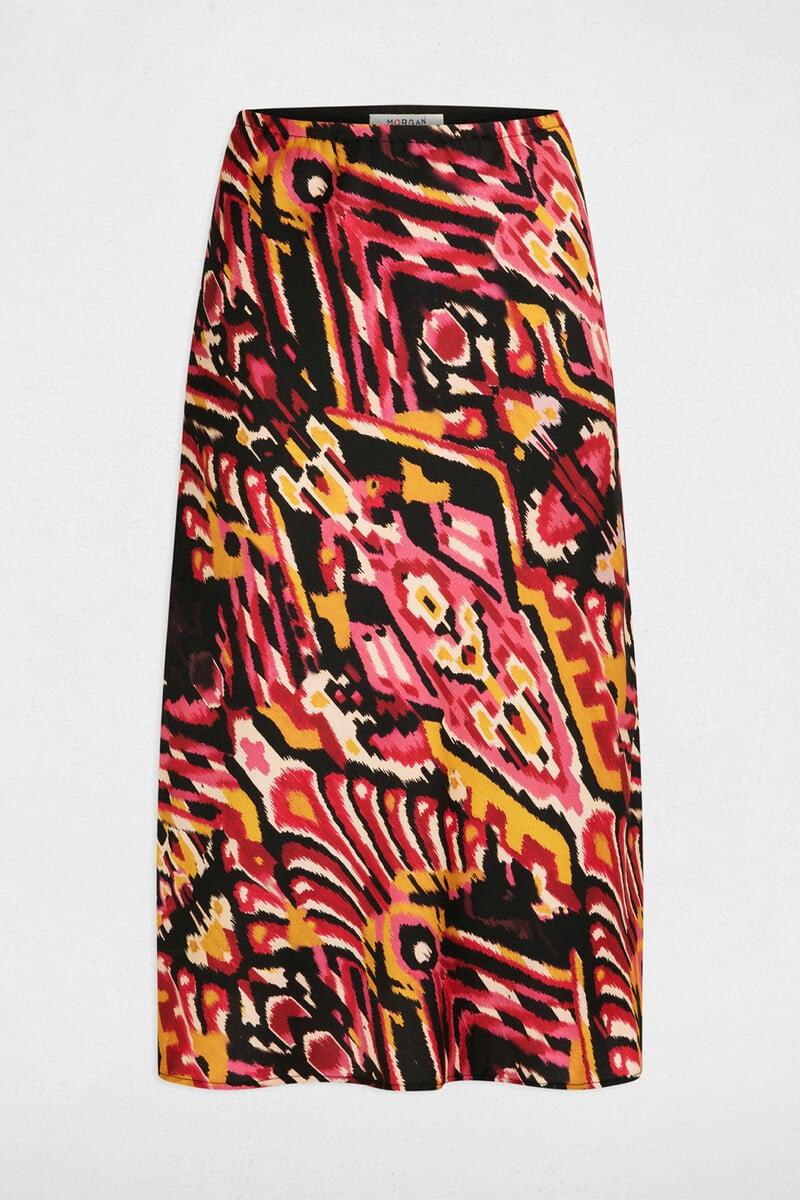 Cortefiel Falda Recta Estampada