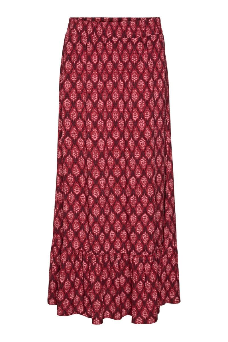 Cortefiel Falda tobillera con volantes