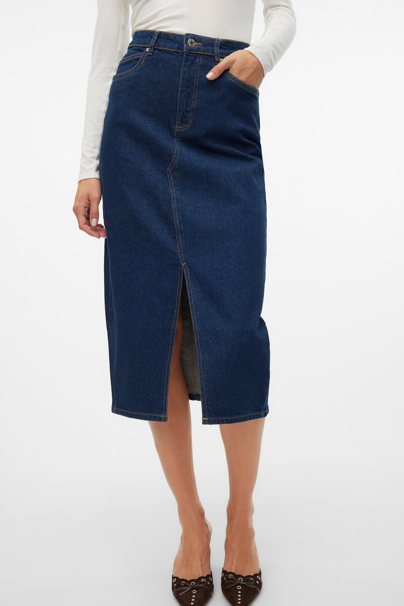 Cortefiel Falda Vaquera Midi