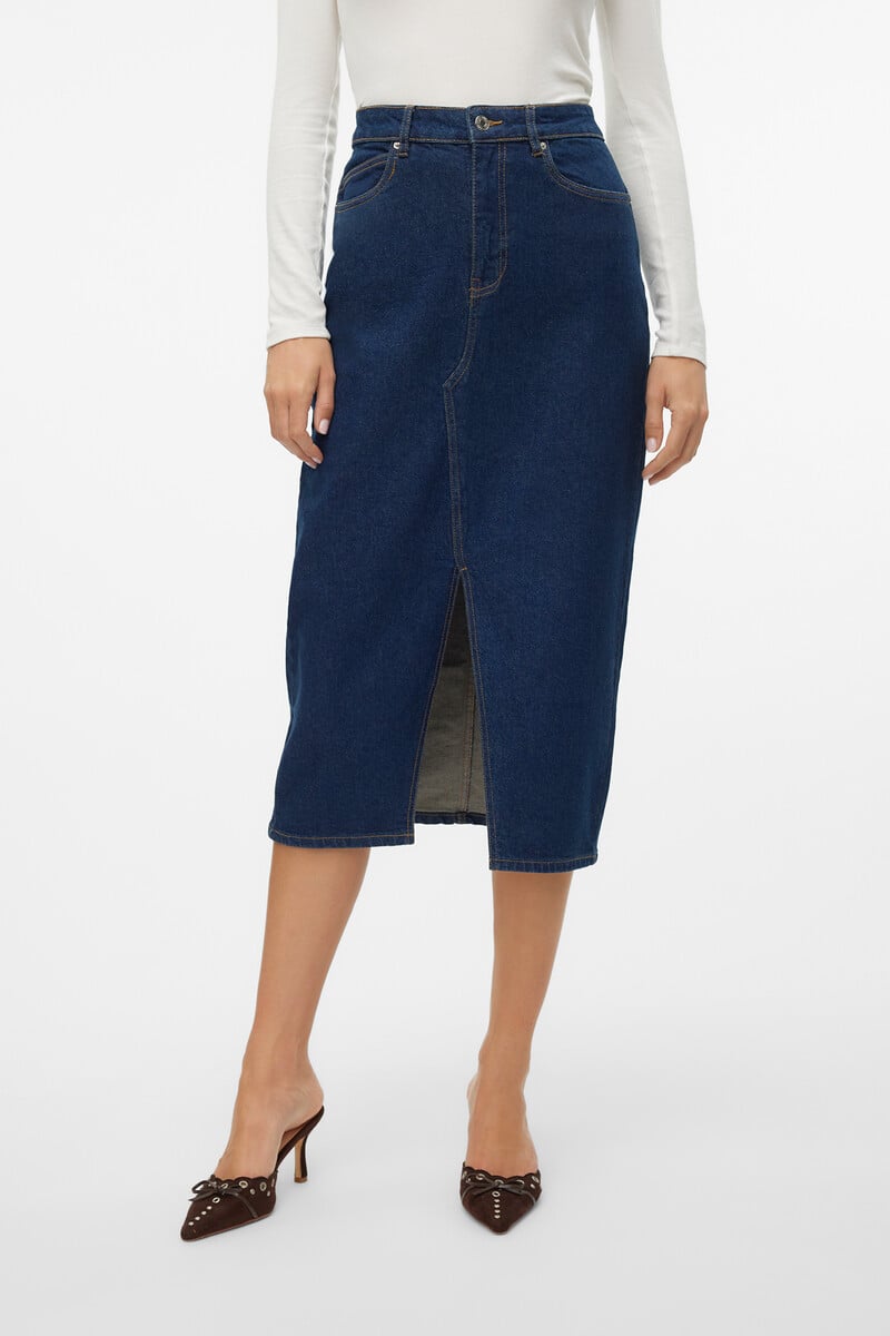 Cortefiel Falda Vaquera Midi