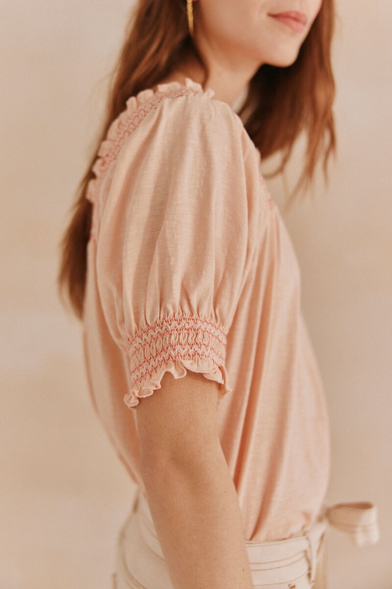 Cortefiel Fe. Camiseta Smock
