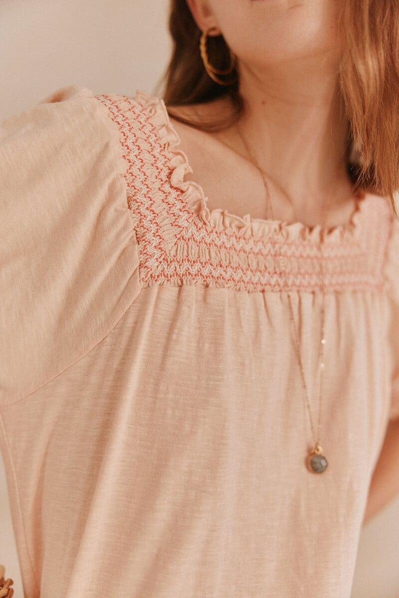 Cortefiel Fe. Camiseta Smock