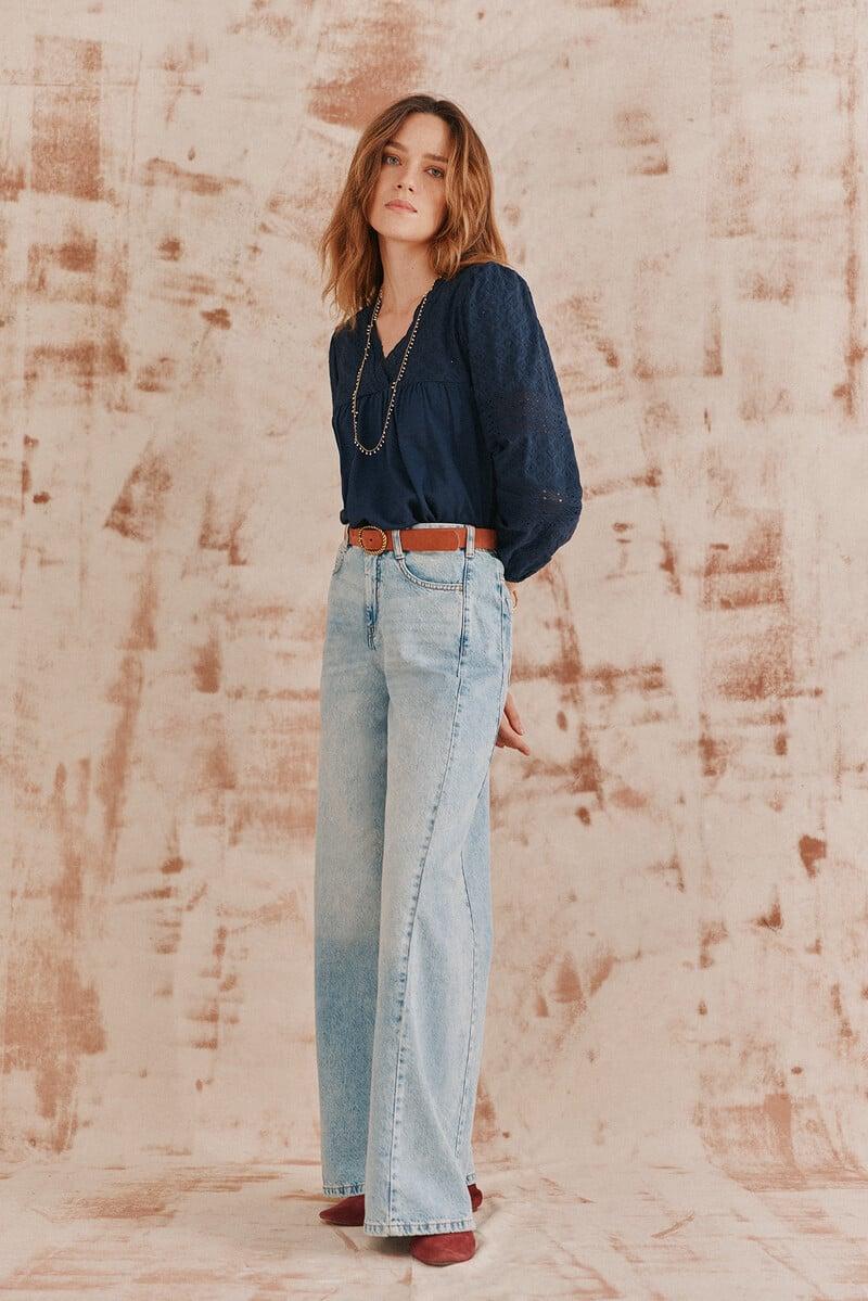 Cortefiel Felicidad. Camiseta Bordada