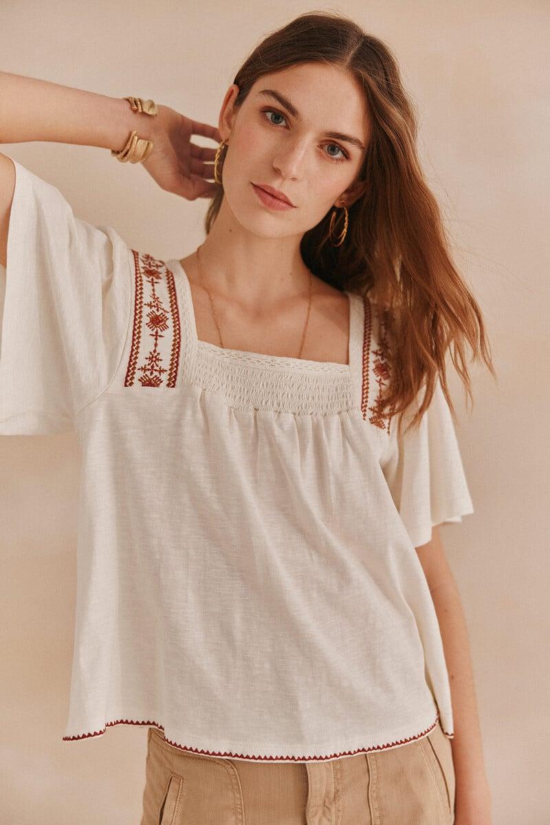 Cortefiel Fernanda. Camiseta smock