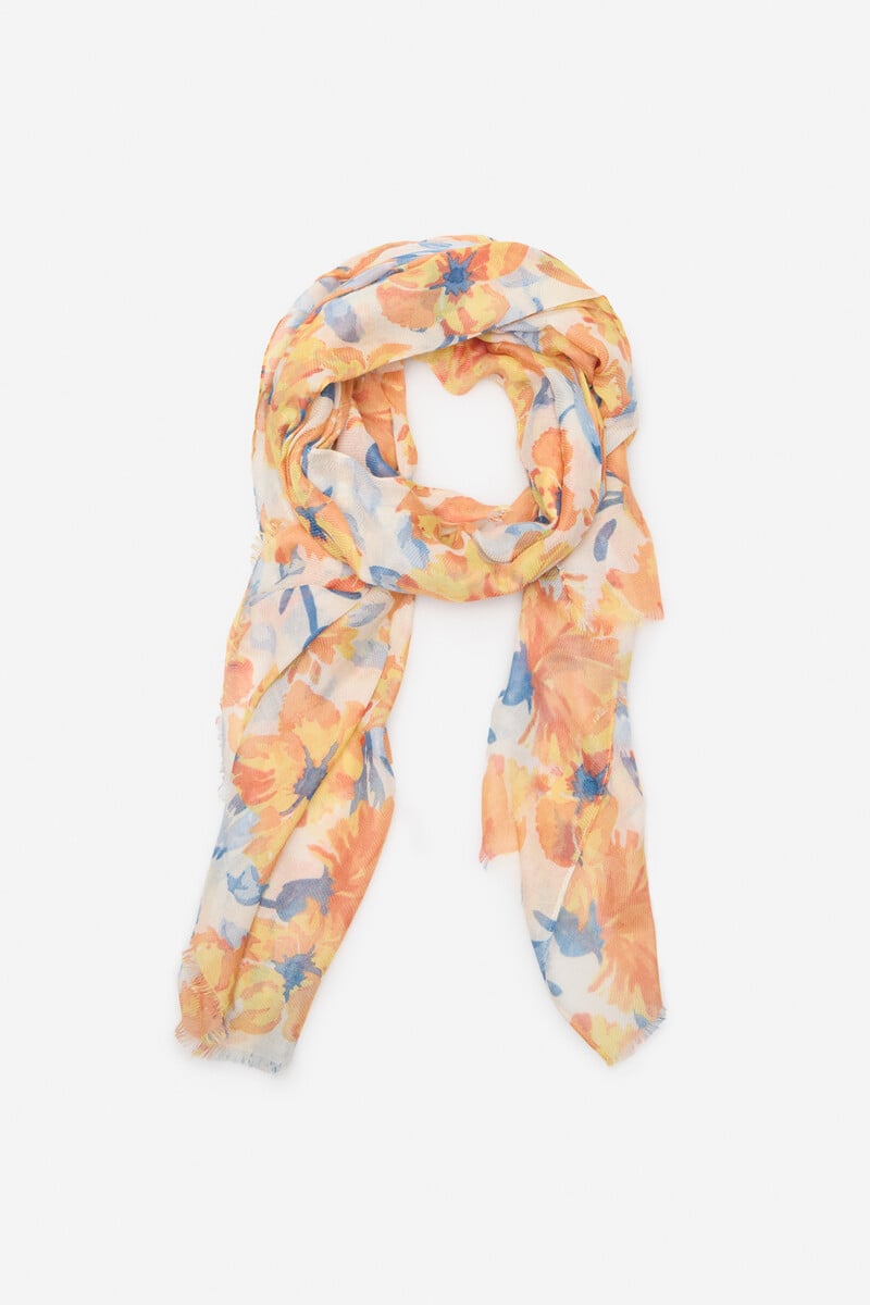 Cortefiel Fular Floral Multicolor