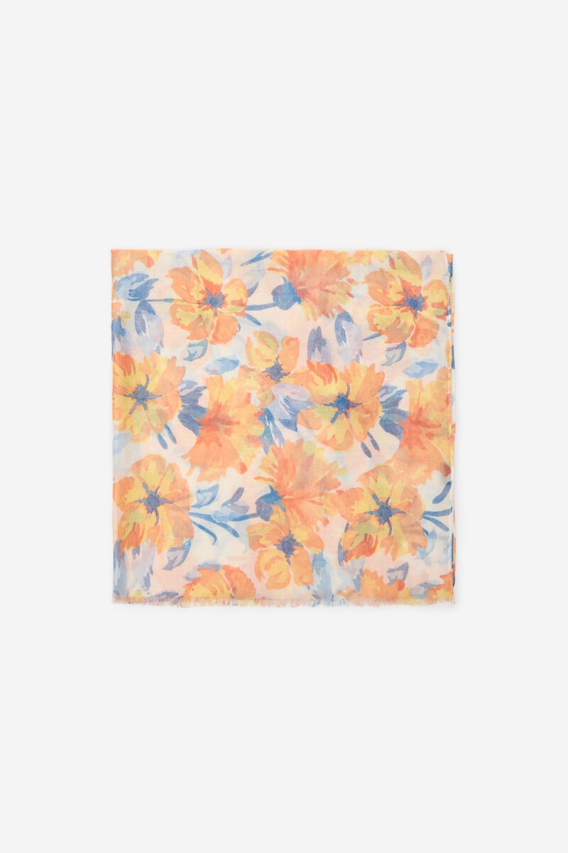 Cortefiel Fular floral multicolor