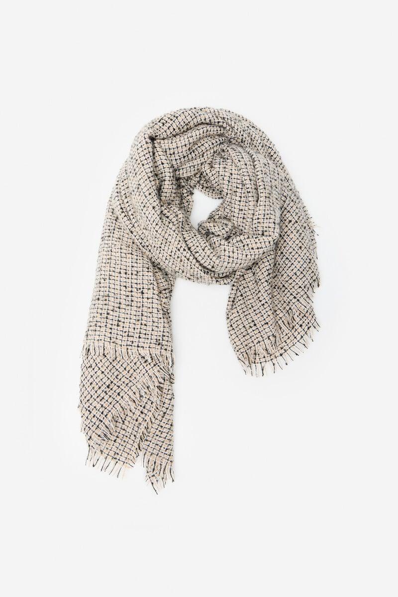 Cortefiel Fular Tweed Flecos