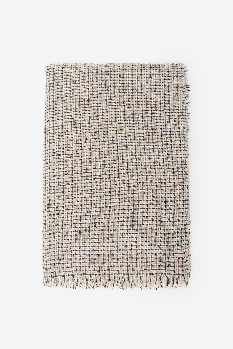 Cortefiel Fular tweed flecos