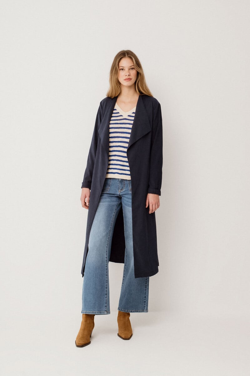 Cortefiel Gabardina Larga Anudada