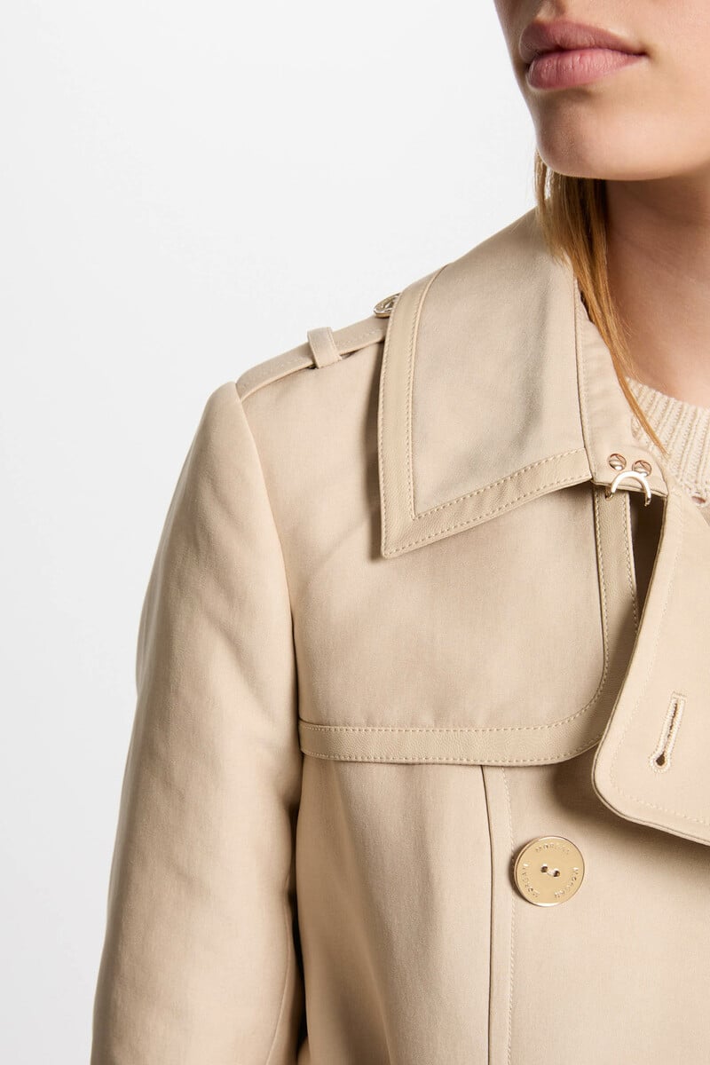 Cortefiel Gabardina Larga Con Cinturón