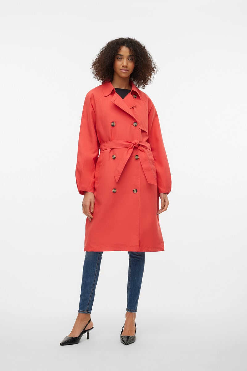 Cortefiel Gabardina Midi Con Lazada