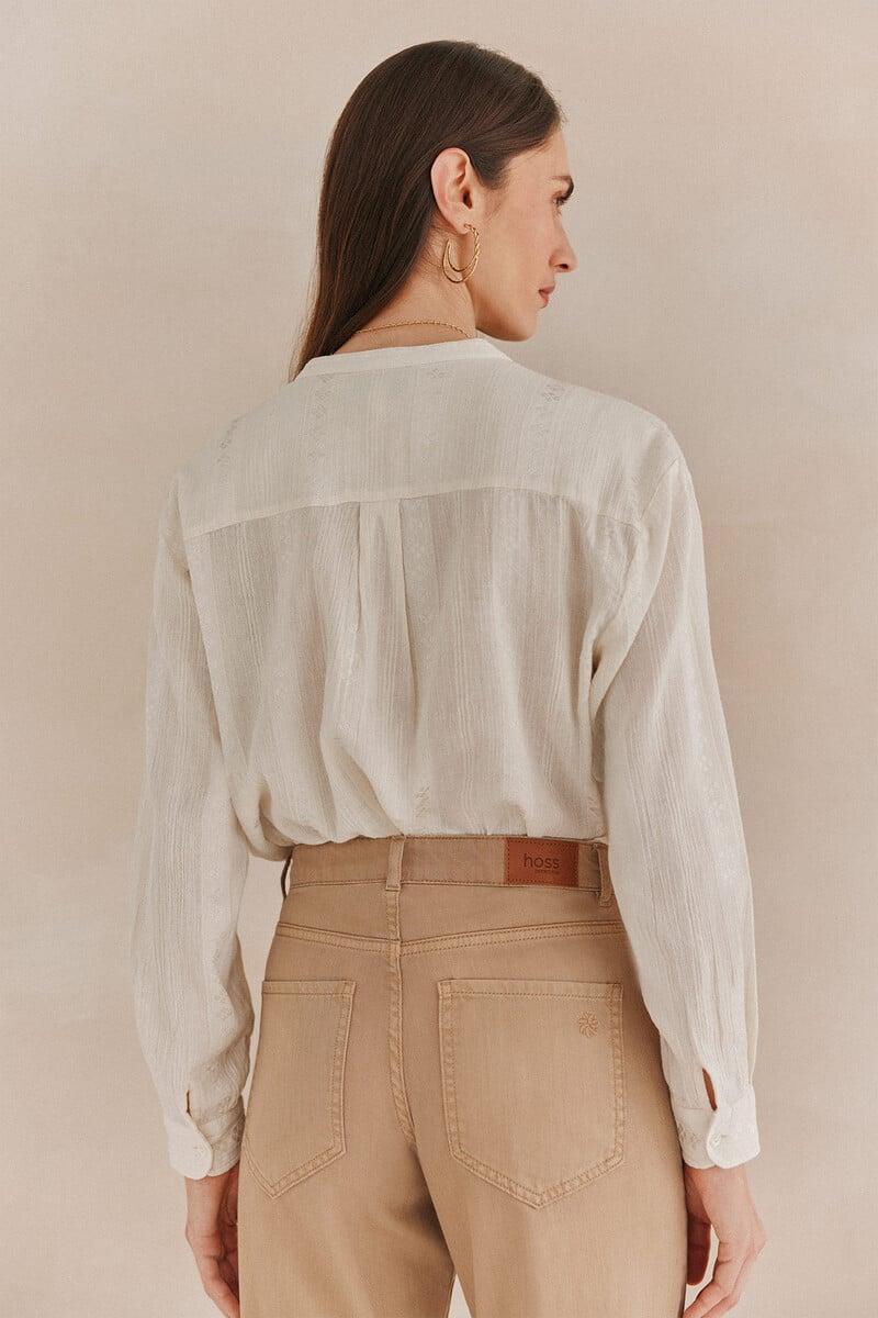 Cortefiel Galiana. Camisa Bordada