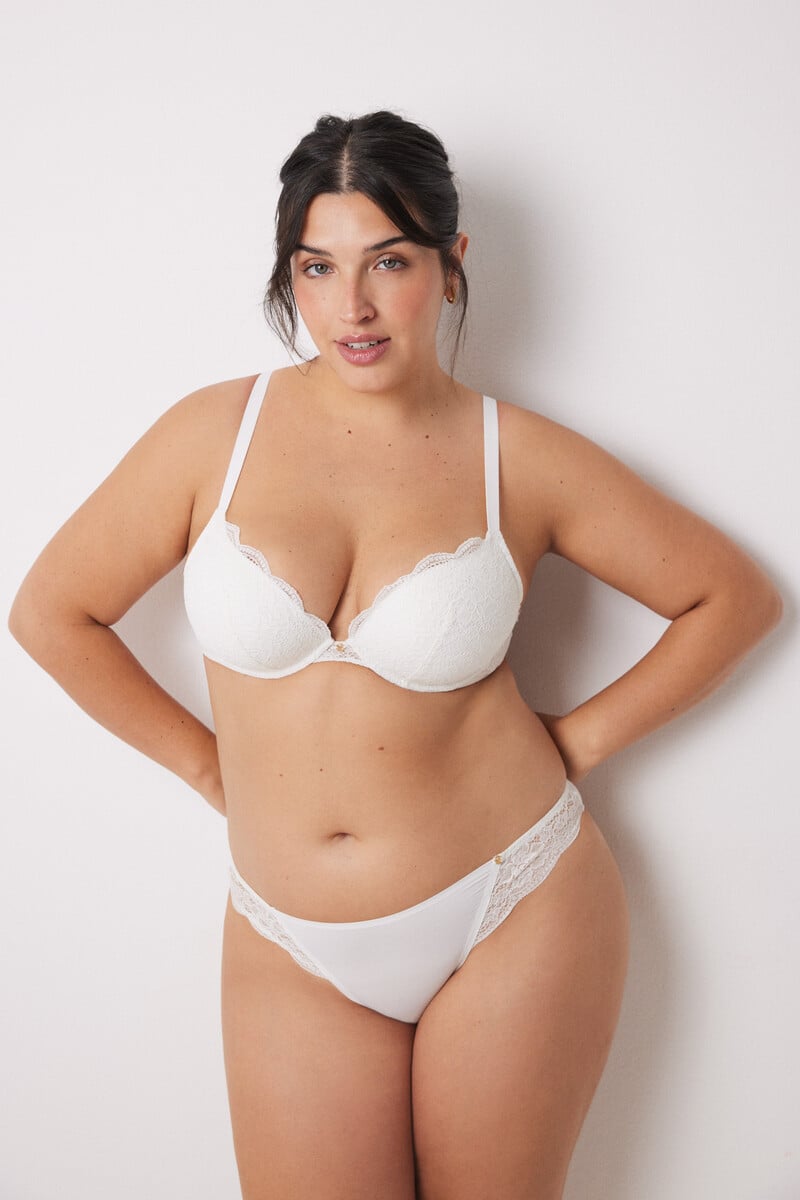 Cortefiel GORGEOUS Sujetador Efecto Push Up Blanco