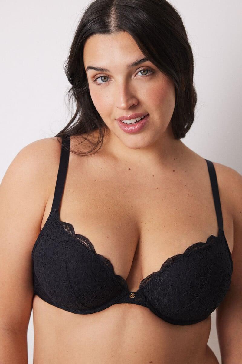 Cortefiel GORGEOUS Sujetador Efecto Push Up Negro