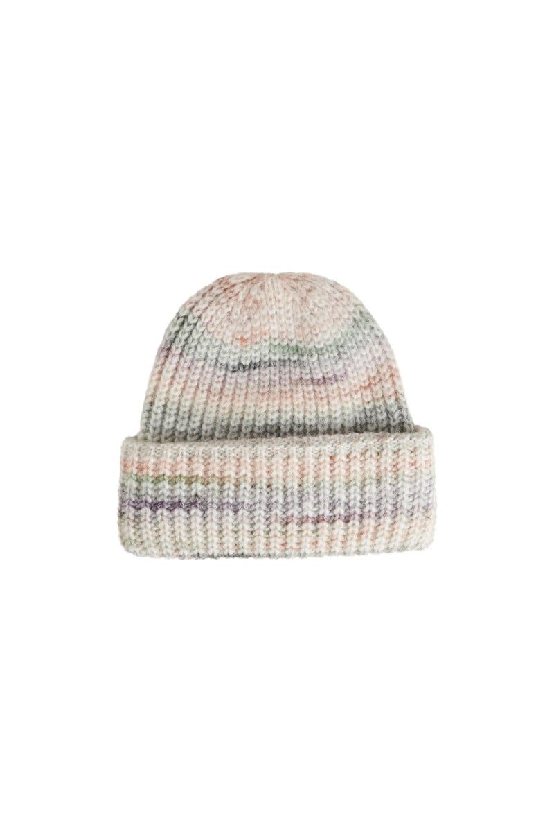 Cortefiel Gorro beanie punto multicolor