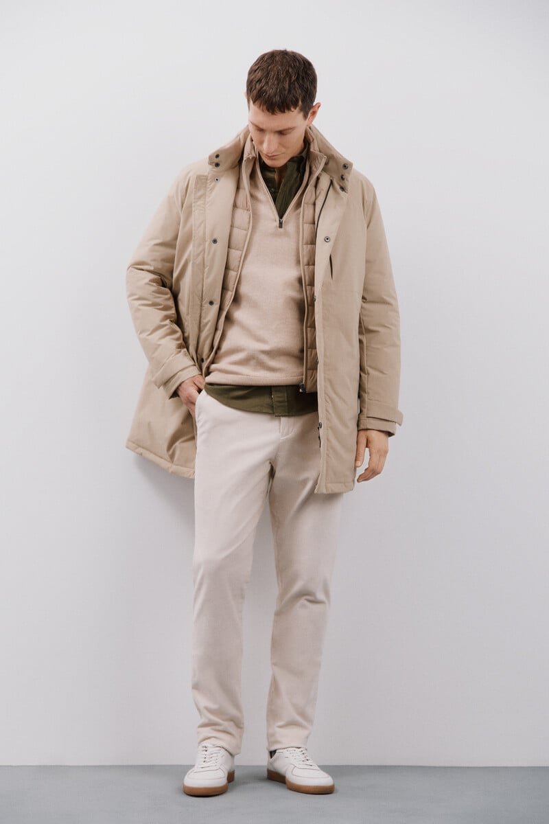 Cortefiel Impermeable con desmontable