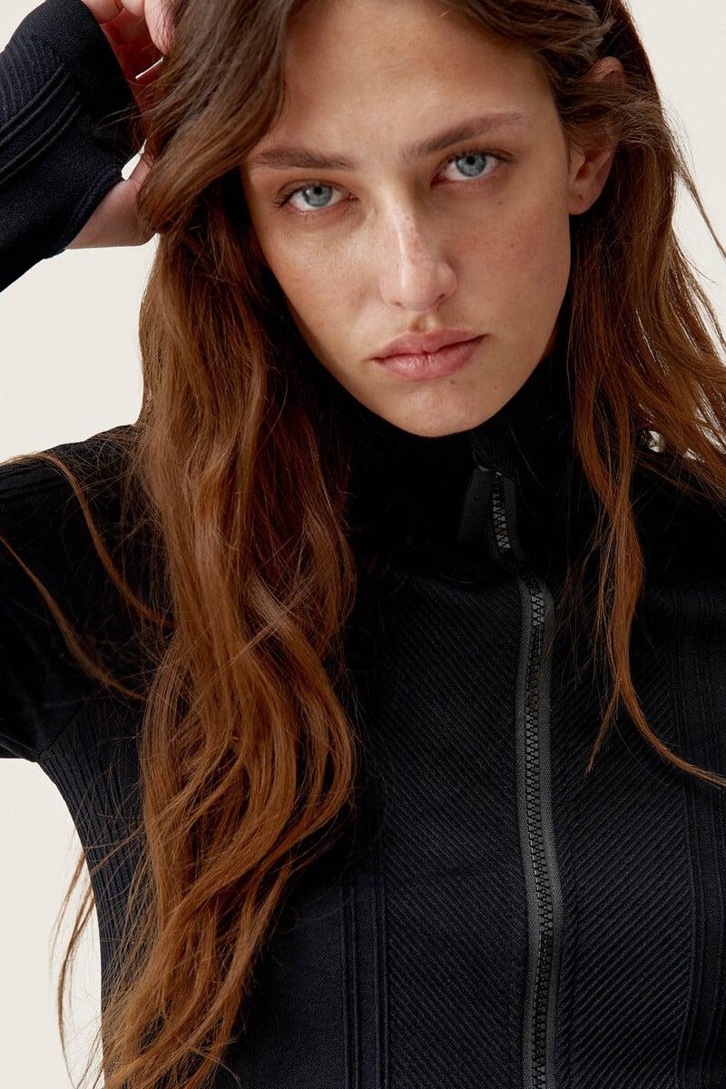 Cortefiel Jacket India Black