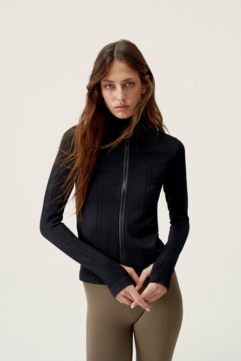 Cortefiel Jacket India Black