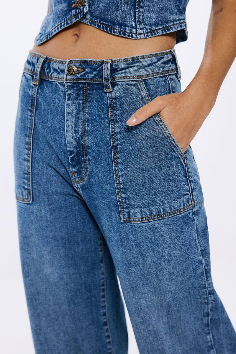 Cortefiel Jeans Bolsillos Culotte
