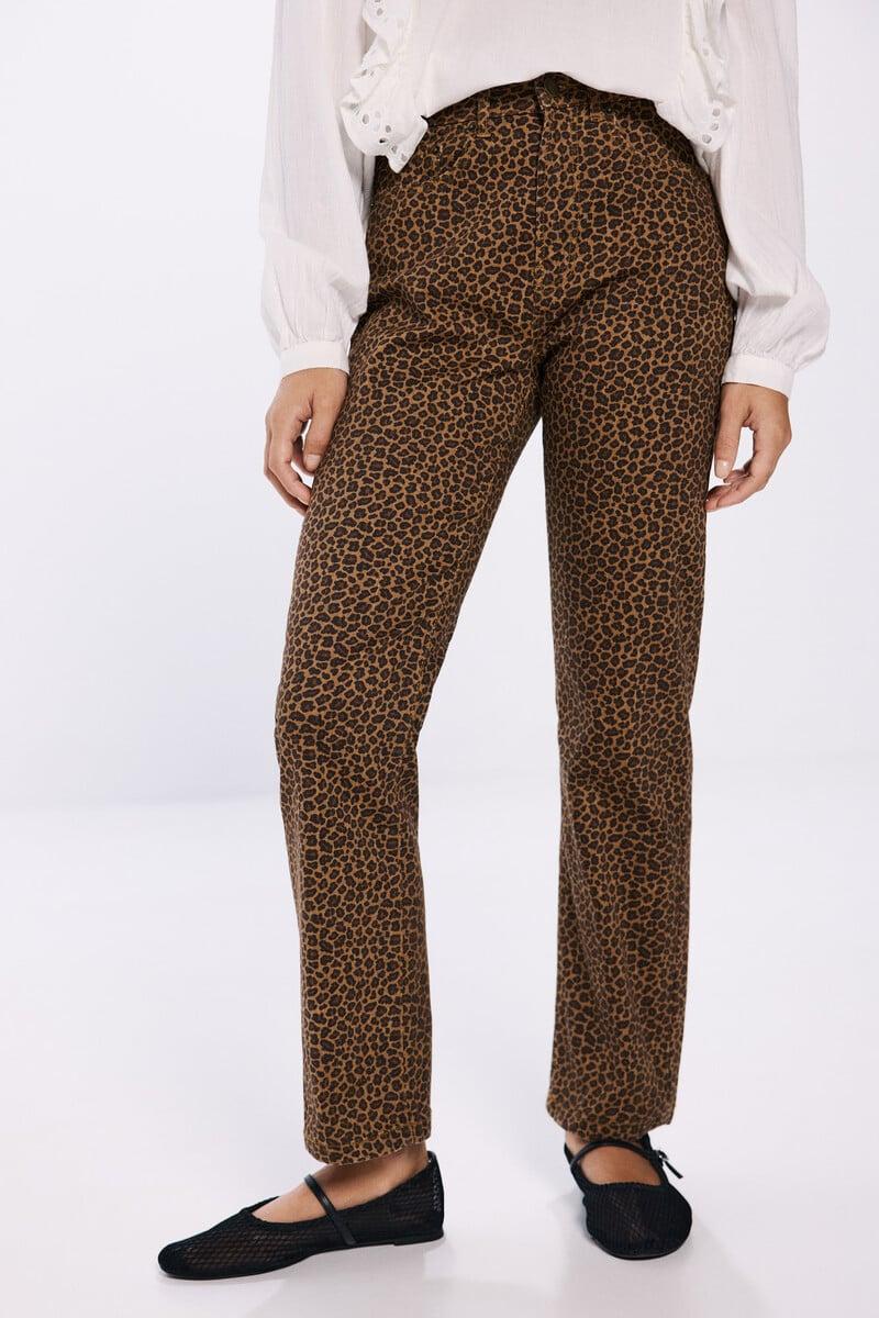 Cortefiel Jeans Estampado Leopardo