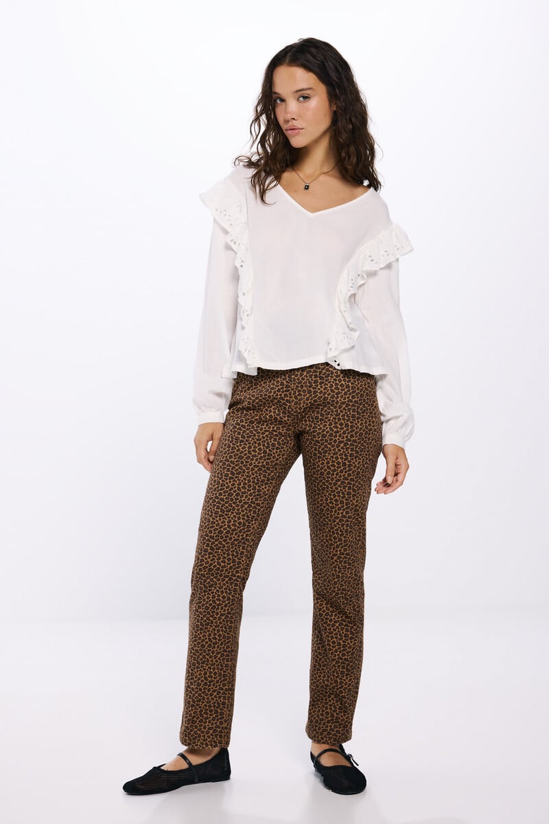 Cortefiel Jeans estampado leopardo
