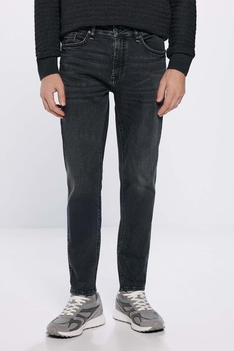 Cortefiel Jeans Gris Oscuro Skinny Fit