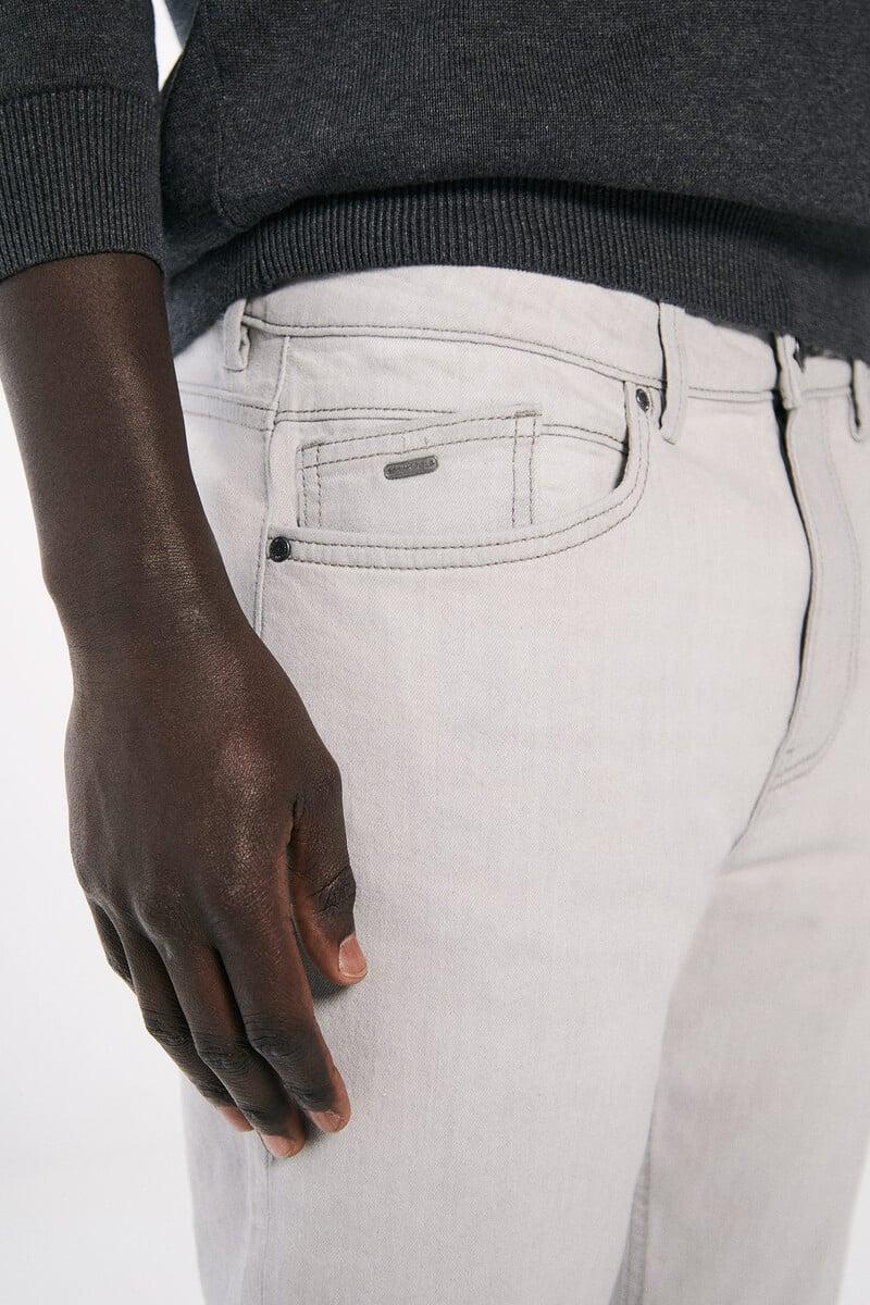 Cortefiel Jeans Skinny Fit Gris Claro