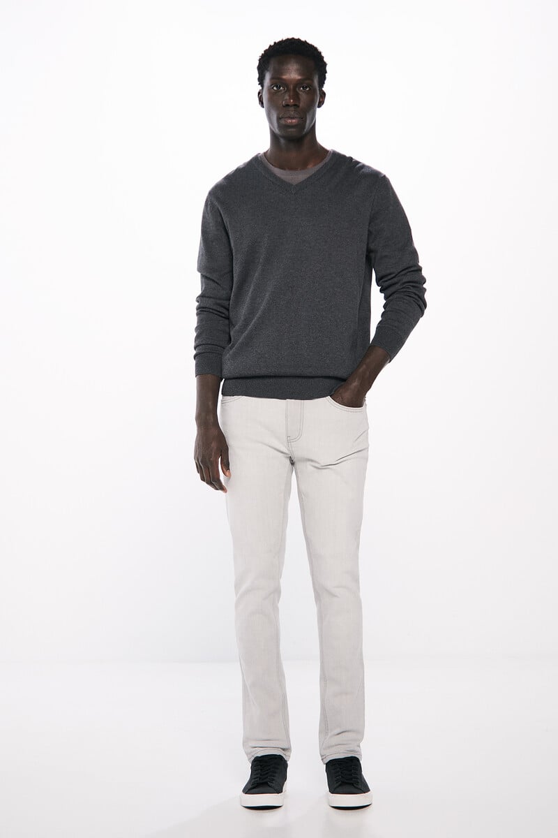 Cortefiel Jeans skinny fit gris claro