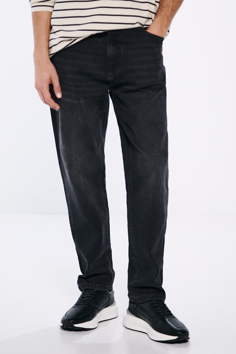 Cortefiel Jeans Straight Fit Negros