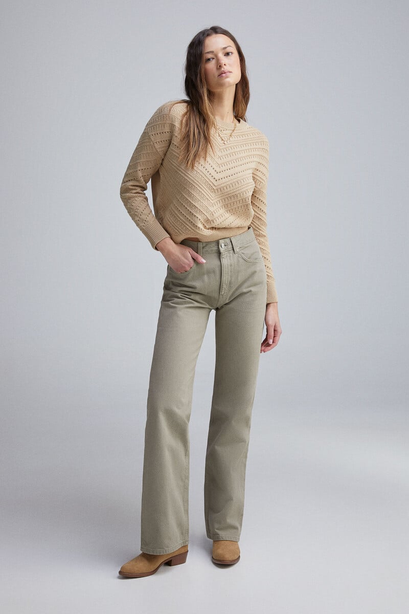 Cortefiel Jeans Wide Leg Color