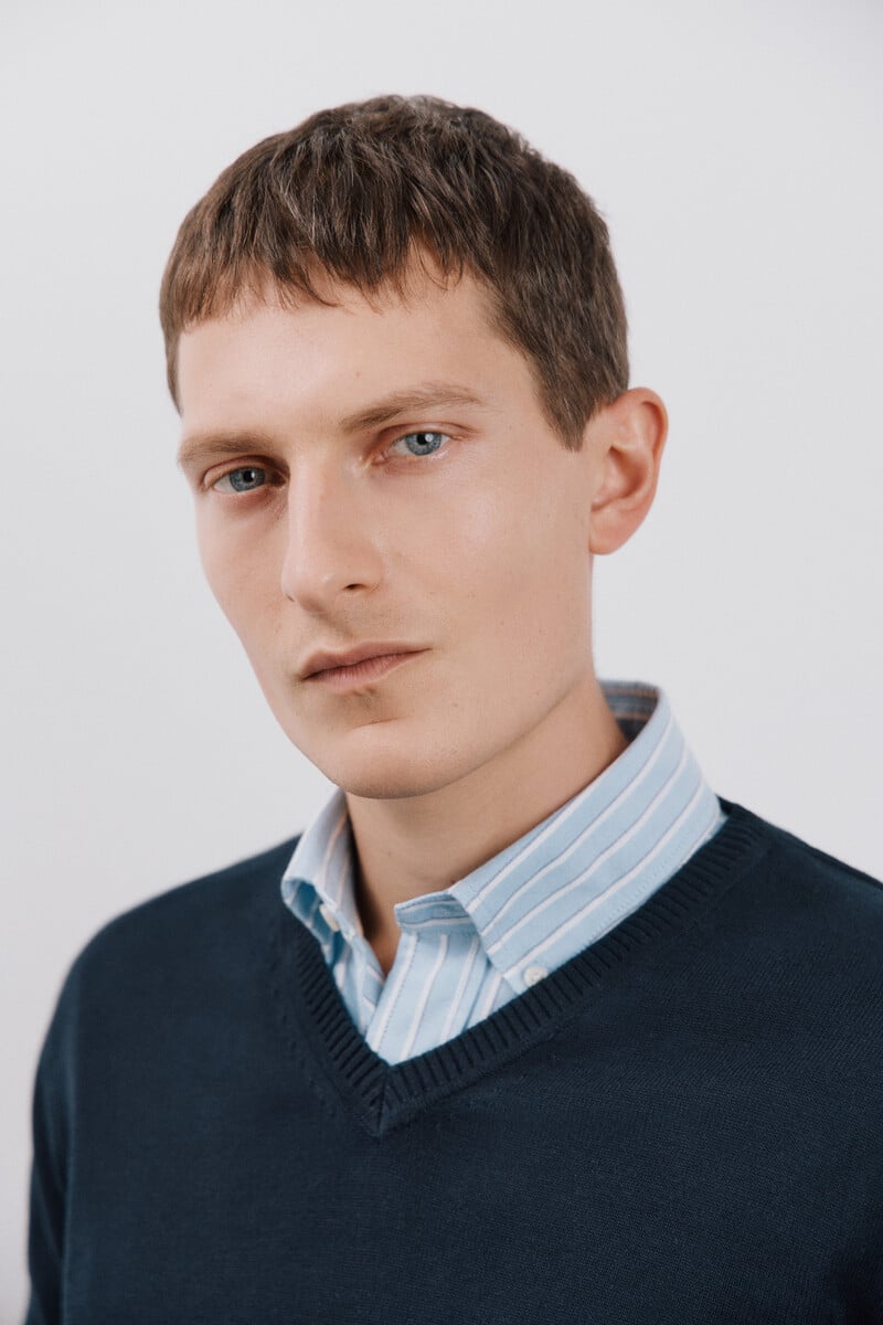 Cortefiel Jersey Algodón Cuello Pico Básico