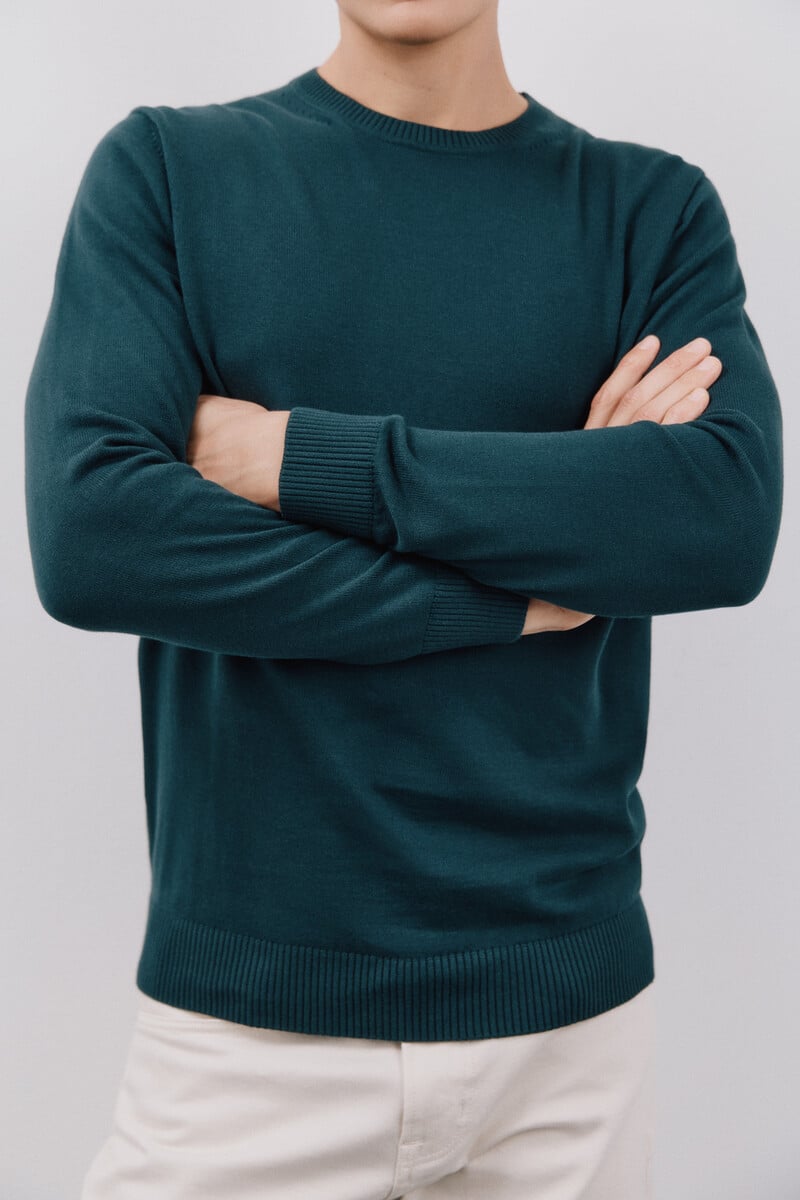 Cortefiel Jersey Algodón Cuello Redondo Básico