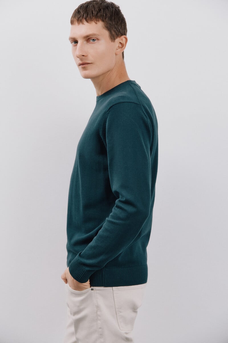 Cortefiel Jersey Algodón Cuello Redondo Básico