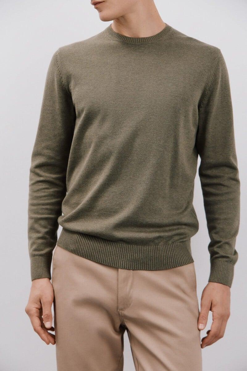 Cortefiel Jersey Algodón Cuello Redondo Básico