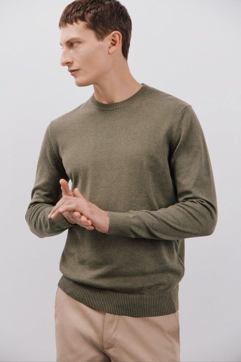 Cortefiel Jersey algodón cuello redondo básico