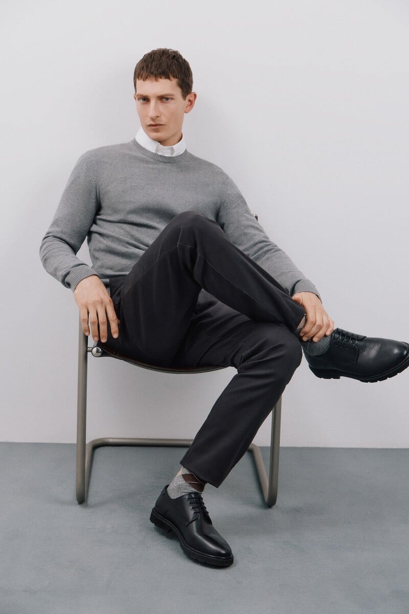 Cortefiel Jersey algodón cuello redondo básico