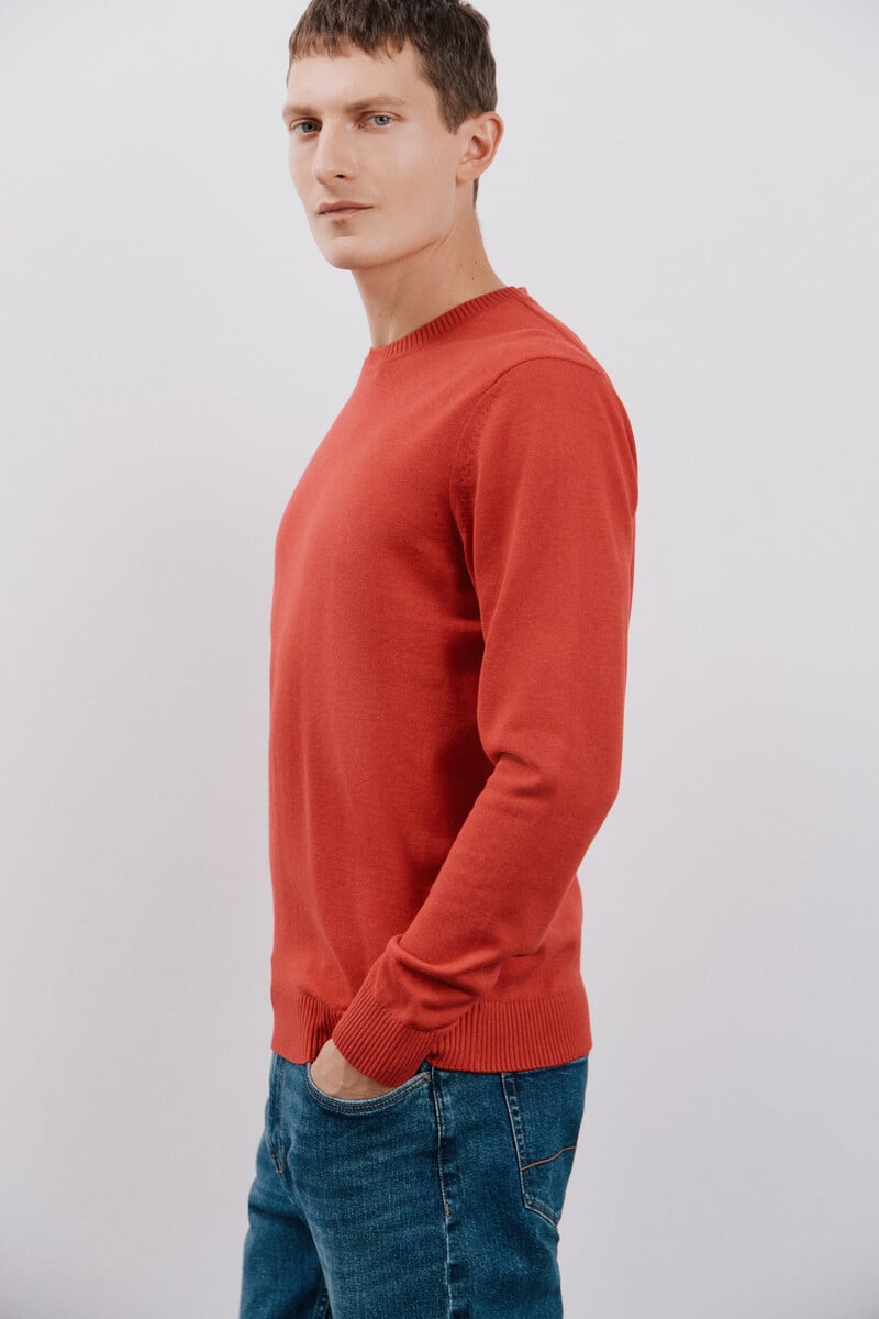 Cortefiel Jersey Algodón Cuello Redondo Básico