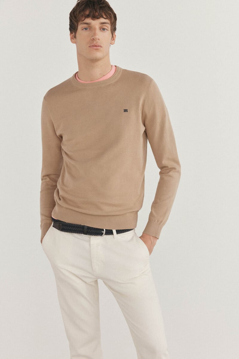 Cortefiel Jersey algodón premium cuello caja