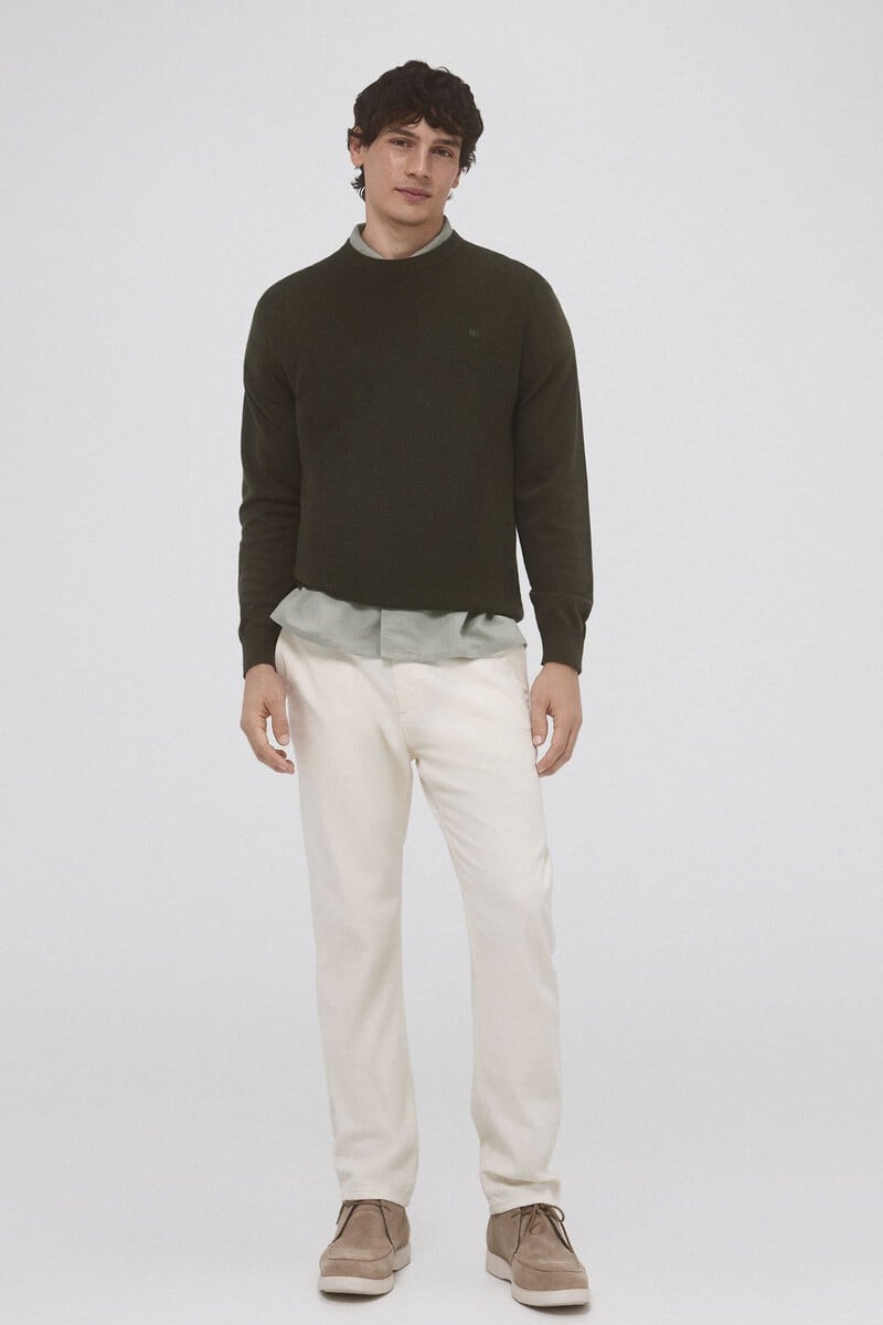 Cortefiel Jersey Algodón Seda Cashmere Rombos