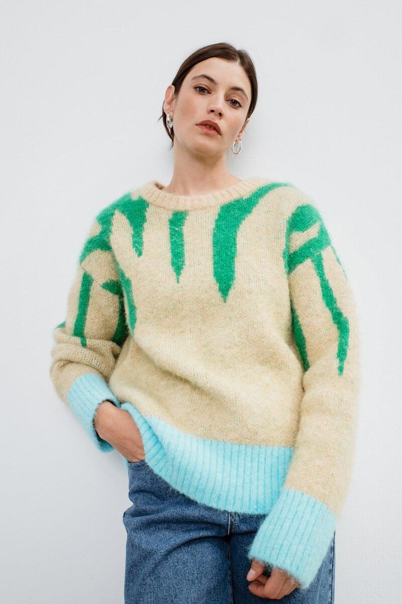 Cortefiel Jersey Animal Print Multicolor