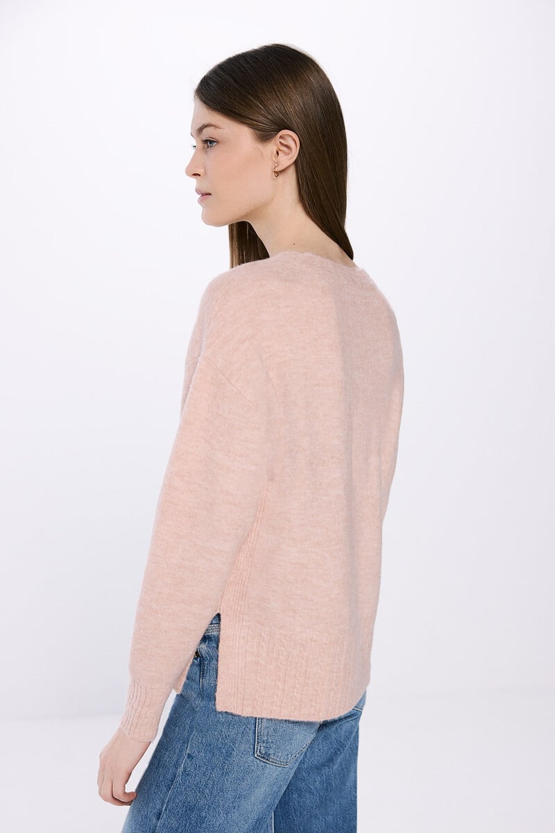 Cortefiel Jersey Bajo Rayas Relieve