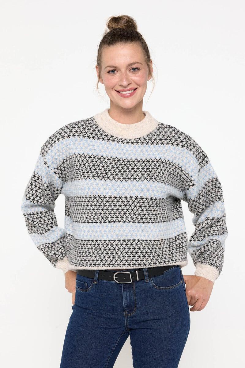 Cortefiel Jersey Bicolor Estampado