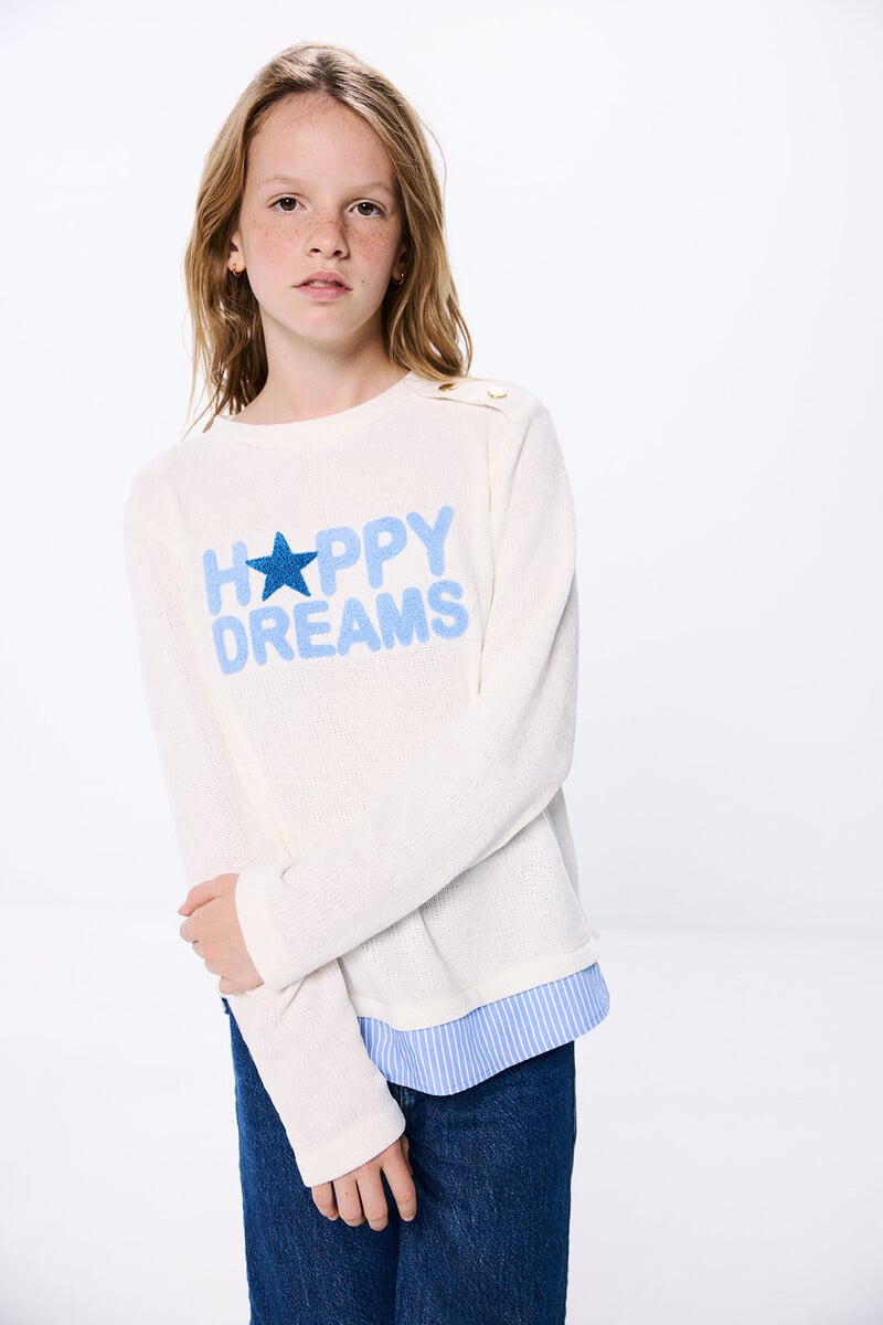 Cortefiel Jersey Bimateria Niña