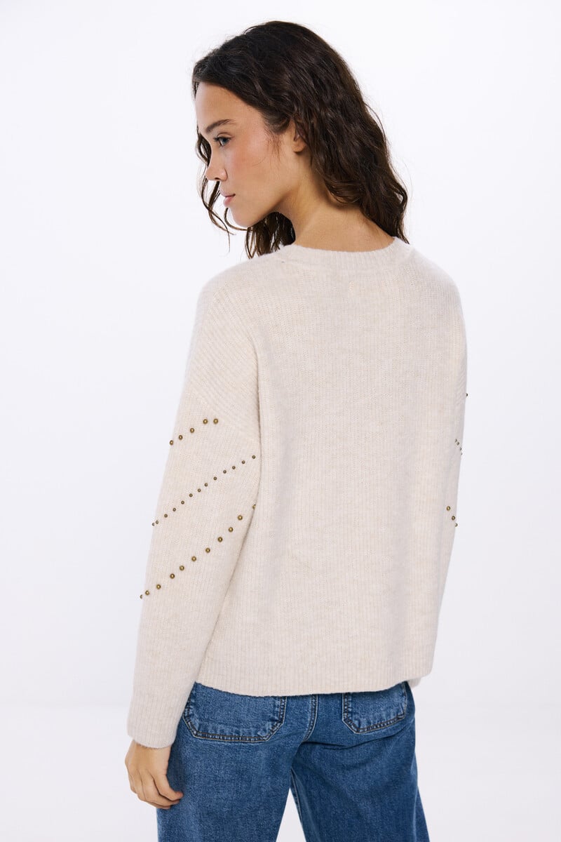 Cortefiel Jersey Chevron Tachas